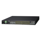 Switch Core Capa 3 / 24 SFP 100/1000X / 8 RJ45 Gigabit Compartidos / 4 SFP+ 10G / 95.23 Mpps / 1.44 x 0.79 x 0.14 pies