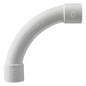 Curva de radio estrecho para tubería rígida, recomendado para cables de datos, PVC Auto-extinguible, de 20 mm