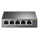 Switch de Escritorio / 5 Puertos Gigabit / 4 Puertos PoE 802.3af/at 65W / PoE Extendido 250m (820 pies) / Sin Ventilador