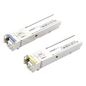 Transceptores Ópticos Industriales Bidireccionales SFP (Mini-Gbic) / Monomodo 1310 & 1550 nm / 1.25 Gbps / 1000BASE-BX / Conector LC/UPC Simplex / DDM / Hasta 20 km / 2 Piezas