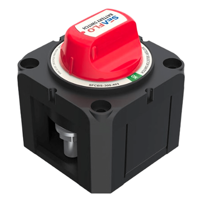 Interruptor de Desconexión de Batería / Monocircuito ON-OFF / 275A DC Continuo / 900A DC Arranque / IP68 / Terminales M10 (3/8')