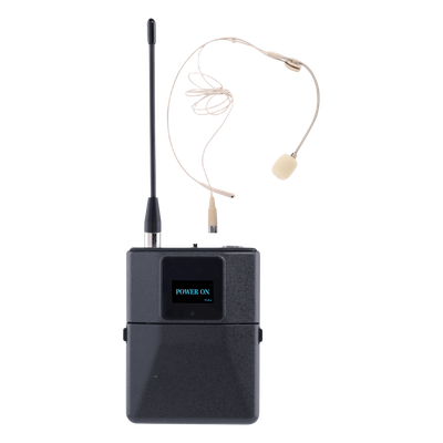Headset Microfono Digital Inalámbrico EP-59S / Banda U 540-690 MHz / Tecnología Digital pi/4-DQPSK / Transmisión Estable Antinterferencias / Autonomía 10 Horas / Display OLED / Potencia Ajustable h