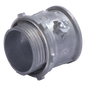 Conector 1 1/2\" (38mm) pared delgada con tornillo galvanizado etiqueta verde