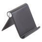 Soporte de Escritorio  para Teléfono Celular / Ajustable de 0° a 100° / Goma Antiarañazos / Antideslizante / Amplia Compatibilidad con dispositivos de 4'' a 7.9'' / Plegable / ABS / Color Negro