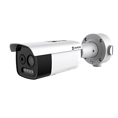 (HIKMICRO) Cámara Bala IP Bi-Espectral / Térmica (256 X 192 / 3.6 mm) + Óptica (5 MP / 4.3 mm) / IA GUANLAN / Rango: -20°C a 650°C / 2°C Tolerancia / Detección de Fuego y Humo / Alarma Visual y Aud