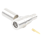 Conector QMA (Quick Mate) Macho, Anillo Plegable para RG-8/X, LMR-240, Bronce Blanco/Oro/Teflón.