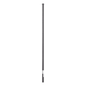 Poste de Esquina Negro de 1.2m para Cerca Electrificada de Tubo Galvanizado cal. 18 de 1\"Diam. para 5 Aisladores (No incluidos).