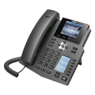 Teléfono IP empresarial para 4 líneas SIP con 2 pantallas LCD, 6 teclas BLF/DSS, conferencia de 3 vías, PoE