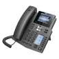 Teléfono IP empresarial para 4 líneas SIP con 2 pantallas LCD, 6 teclas BLF/DSS, conferencia de 3 vías, PoE