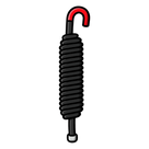 Resorte de Repuesto para Barrera Vehicular / Brazos de 5 y 6 m (16.4 y 19.7 ft) / Diámetro 43 mm / Longitud 425 mm / Acero de Resorte / 2 Componentes / Series 52 y 42