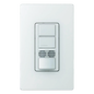 Interruptor con sensor de ocupación de doble tecnología PIR y ultrasónico, dos circuitos, 120-277 V