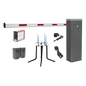 Kit COMPLETO Barrera Izquierda XBF Con Corona LED / Brazo de 3M / Incluye Sensor de Masa, Transformador, Lazo Magnético, Ancla, Fotoceldas y 2 Controles Inalámbricos