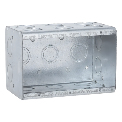 Caja Multigang de 3 Gangs/ Profundidad de 3-1/2 Pulgadas (8.89 cm)/ 19 Entradas de 1/2 - 3/4 Pulgadas (1.27 - 1.91 cm)
