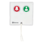 Módulo Asistencial para Hospital de Empotrar IP67 / Material ABS Antimicrobiano / Botón Cancelación / Indicador Luminoso de Alarma y Presencia / RS485 / Compatible Cajas Europeas y Americanas