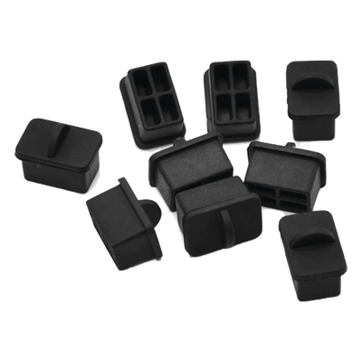 Bolsa con 25 Piezas de Protectores Anti-Polvo para Puerto SFP, Color Negro