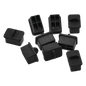 Bolsa con 25 Piezas de Protectores Anti-Polvo para Puerto SFP, Color Negro