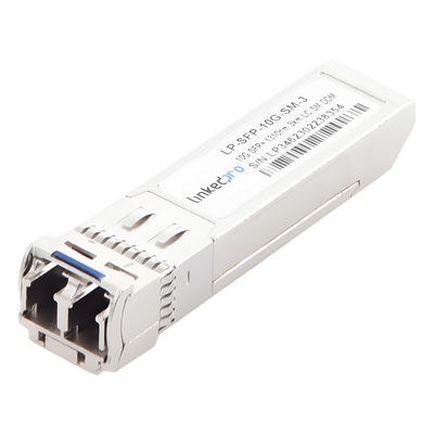 Transceptor Óptico SFP+ (Mini-Gbic) / Monomodo 1310 nm / 10 Gbps / 10GBASE / Conectores LC/UPC Dúplex / DDM / Hasta 3 km