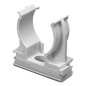 Soporte de presión (Abrazadera), PVC Auto-extinguible, abierto para tubería de 50 mm