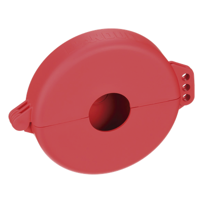 Dispositivo de Bloqueo LOTO para Válvulas de Compuerta, Para Diámetros de 3 a 6.5\", Color Rojo