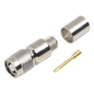 Conector TNC Macho Inverso, Anillo Plegable para ensamblar en cables RG-8/U, LMR-400, Niquel, Oro, Teflón