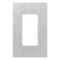 Placa de pared Claro de 1 espacio sin tornillos visibles, acabado en acero inoxidable, para atenuadores y controles Lutron Maestro, Diva, Skylark y control Pico