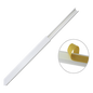 Canaleta color blanco de PVC auto extinguible, de una vía, 12 x 8 mm tramo de 6 pies con cinta adhesiva (5000-21252)
