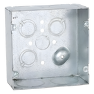 Caja Cuadrada / Acero Galvanizado / 6 Entradas 1 1/4\" / 42 in³ / Profundidad 2-1/8\" / UL Listed