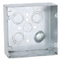 Caja Cuadrada 4 11/16 x 4 11/16\"/ Profundidad 2- 1/8\"/ Cuenta con 6 Entrada de 1 1/4\"/ 1 Entrada de 1/2\" / 3 TKO (1/2\"-3/4\").