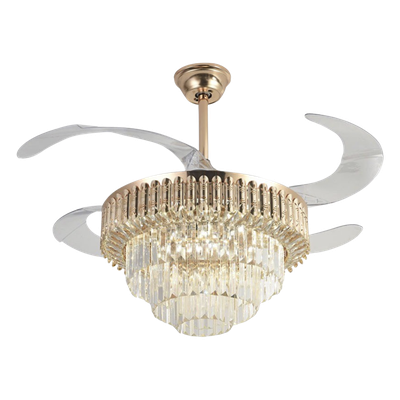 Ventilador de Techo con Luminario LED de  110 V CA 50/60 Hz /  88 W /4500 Lm / 6500 - 4 000 - 2 700 K /3 Tonos de Luz / 1075 mm / 6 Velocidades /No Dimeable.