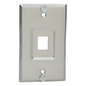 Placa de Pared Telefónica, Salida de 1 Puerto Keystone, de Acero Inoxidable