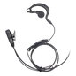 Micrófono-Audífono Profesional / Gancho Ajustable en Forma de G / Cable con Resorte / PTT de Solapa / Compatible con Radios Hytera y Telox