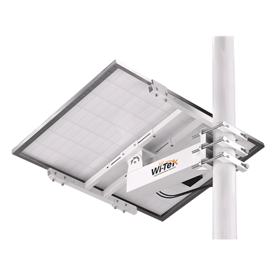 Soporte/Montaje para Panel Solar WI-BRKP133 para Postes / Estructura Galvanizada SGCC 2 mm / Ajuste Ángulo 0-75° / Compatible Postes Redondos 76-133 mm y Cuadrados 50-130 mm / Paneles hasta 900 mm