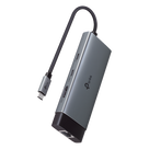 Adaptador HUB / 6 en 1 / USB-C / HDMI 4K@60Hz / Ethernet Gigabit / 100W PD / 4.65 x 1.69 x 0.56 in
