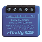 Relé Inteligente Wi-Fi / 1 Canal / Contacto Seco / 8 A / Ultra Compacto 29 x 35 x 16 mm / Compatible con Alexa y Google Assistant