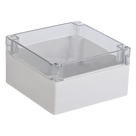 Gabinete Plástico para Exterior / IP65 / IK07 / 160 x 160 x 90 mm / Tapa Transparente / ABS 3 mm / -20 a 60 °C