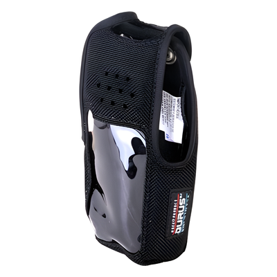 Funda de Nylon, clip metálico /cinto, capuchón con broches /botones y visor frontal para NX-410K2 y NX-411K2.