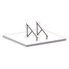 Caja de accesorios / Kit montaje / 2 pies fijos 120 mm / 12 tornillos expansores / 4 conectores tierra / 16+6 tornillos DIN912