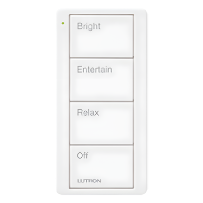 Control remoto inalámbrico Pico de 4 botones para escenas predefinidas, blanco