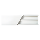 Canaleta de PVC / 20 x 10 mm / 2.5 m (8.2 ft) / Auto-extinguible / Con División / Resistente a UV