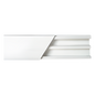Canaleta blanca de PVC auto extinguible, con división, 20 x 10 mm, tramo de 2.5m (5101-01250)