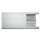 Canaleta de aluminio / 99 x 72 mm / 3 m (9.84 ft) / Área 6,334 mm² / -20°C a 120°C