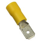 Terminal Macho Aislada / 12-10 AWG / Amarillo / 25 piezas / 0.95x0.51x0.24 in