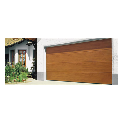 Puerta de Garage D/ Alta calidad / 18x7 pies / AISLADA / Estilo Americana / Imitacion Madera / Golden Oak / Linea Central .