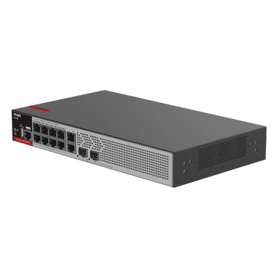 Switch PoE+ Empresarial 125 Watts, Administrable L2+, 8 Puertos PoE Gigabit , 2 Puertos Uplink Gigabit y 2 Puertos Uplink SFP 2.5G