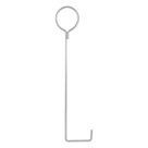 Ancla de Piso para Retenida / Varilla 1/2' / Longitud 92 cm (36') / Torre 30 m (98.4 ft) / Argolla 13.6 cm (5.3') / Galvanizado Electrolítico