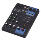 Mezcladora de Audio | 6 Canales | 2 entradas de micro/6 de línea (2 mono + 2 estéreo) | Alimentación Phantom