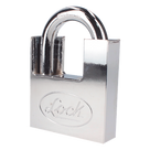 Candado de acero / Guarda anti-palanca / Cromo satinado / Doble cerrojo / 40 mm (1.57 in) / Nivel de seguridad 7 / Llave Abloy