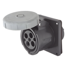Receptáculo Pin and Sleeve Trifásico / 60 A / 600 VCA / 3 Polos 4 Hilos / IP67 / -40 °C a 75 °C