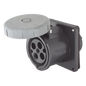 Receptáculo Pin and Sleeve Trifásico / 60 A / 600 VCA / 3 Polos 4 Hilos / IP67 / -40 °C a 75 °C