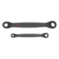 Juego de 2 llaves Estriadas de Matraca 4 en 1 con 8 Medidas Inglesas 1/2-5/8\", 3/4-9/16\", 1/4-3/8\", 7/16-5/16\"